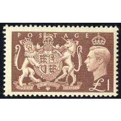1951, King George VI, 2/6 Sh.-1h, set of 4, Unif.256-59,...