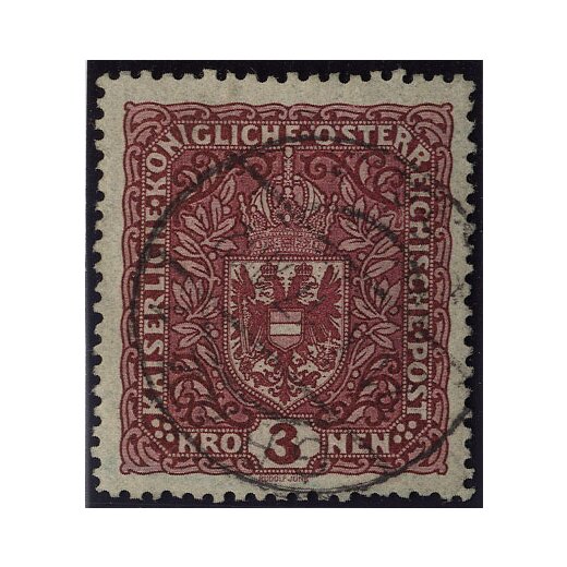 1916, Wappen, 3 Kr. im Breitformat (ANK 201II/ 85€,-)