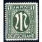 1945, Freimarken M im Oval, 1 RM mit Plattenfehler "Peichsmark", Mi. 35 I