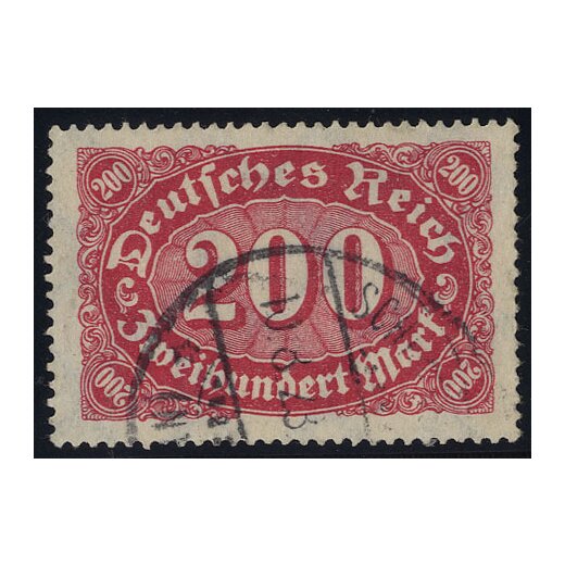 1922, 200 M, rotlila, geprüft Tworek + Infla Berlin, Mi. 248 c
