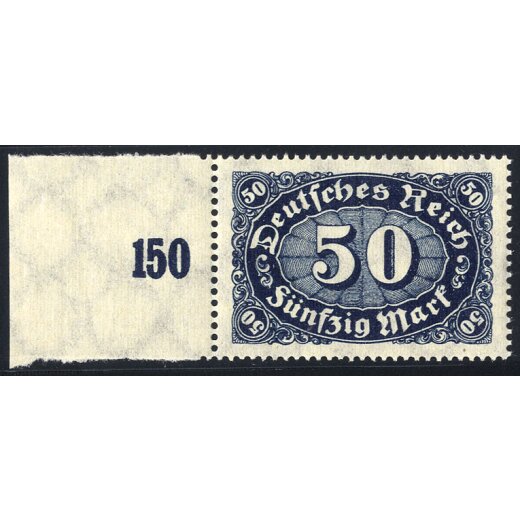 1922, 50 M, schwarzblau, geprüft Schulze, Mi. 246 c