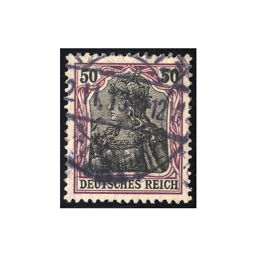 1905, 50 Pf auf orangewei&szlig;, gepr&uuml;ft Zenker, Mi. 91 Iy