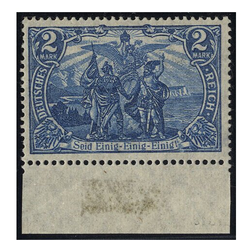 1915, 2 M schw&auml;rzlichultramarin, gepr&uuml;ft Zenker, Mi. 95 BIIb