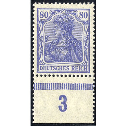 1920, 80 Pf, grauultramarin,geprüft Infla Berlin, Mi. 149 b