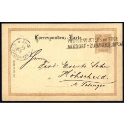 1895, Correspondenzkarte mit Werteindruck 2 kr. braun im...