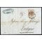 1850, 30 Cent. bruno lillaceo, difetto di cliché nel cartiglio inferiore, da Verona 13.7.1855 per Codogno, firm. E. Diena (S. 9)