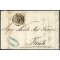 1850, 30 bruno scuro su lettera da Venezia 28.9.1854 per Trento (S. 8)