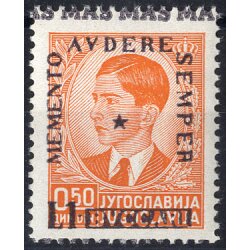 1941, Buccari, 1 Lira su 50 P. arancio (S. 35 / 90,-)