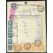 1954, Modello 141 - Ediz. 1952, da Milano 24.1.1954 affrancato per 1295 Lire con segnatasse, piega centrale che attraversa un 50 Lire