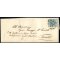 1854, 45 Cent. azzurro su lettera da Padova 27.11.1857 per Trieste (S. 22 / 400,-)