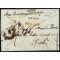 1841, lettera del 4.8. per Forli, con timbro OSTIGLIA/4 AGO, FRANCA, REGNO/LOMBARDOVENETO, in nero e FRONTIERE in rosso