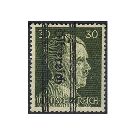1945, "Grazer", 30 Pfg. grauolivgrün, "kopfstehender Aufdruck, postfrisch, Kurzbefund Glavanovitz (ANK 687K)
