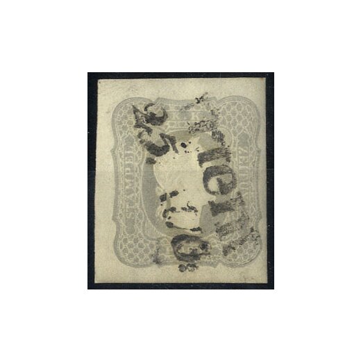 1861, 1,05 Kr. grau, Befund Strakosch (ANK 23b)