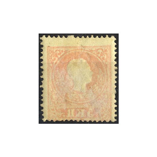 1858, "Maschinenabklatsch", 5 Kr. rot, Type, gestempelt (ANK 13I)