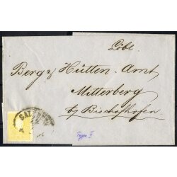 1859, 2 Kr. gelb, Einzelfrankatur auf...