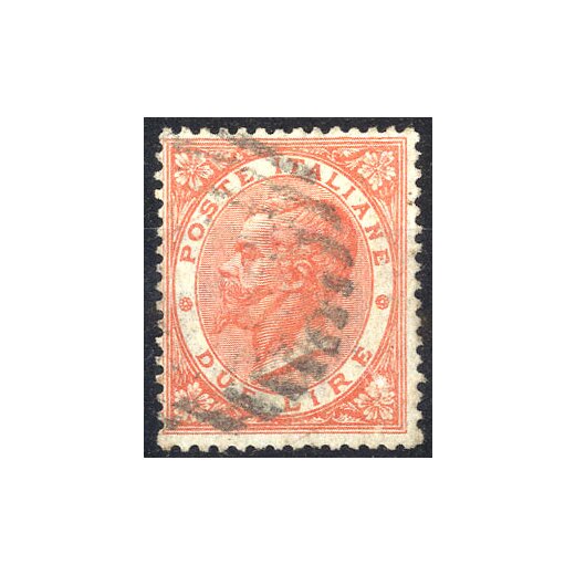 1863/65, 2 l. scarlatto, Sass. 22
