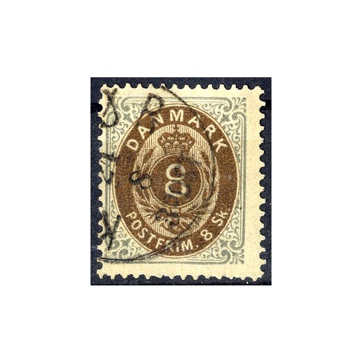 1870, Ziffern im Rahmen, 8 S grau/braun, Mi. 19