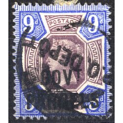 1887/90, Govt. Parcels 9 P blau/violett, Mi. 30