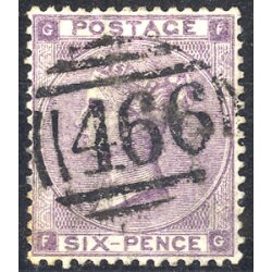 1856, Victoria, 6 P purpurviolett, SG 70 / 100,-