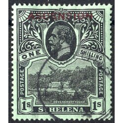 1924/33, Aufdruck aus St. Helena, 1 Sh. scwarz auf...