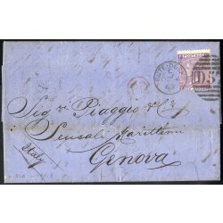 1869, Brief aus Bute Docks am 4.10. nach Genua (Italien)...