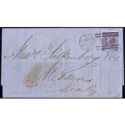 1869, Brief aus Dundee am 27.9. nach Messina (Italien)...