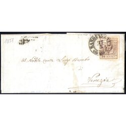 1850, 30 Cent. bruno chiaro, primo tipo - prima tiratura,...