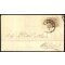 1854, 30 Cent., carta a macchina, bordo di foglio in alto, su lettera da Padova (Sass. 21 - ANK 4MIII)