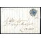 1850, 45 Cent. azzurro su lettera da Venezia, firm. Sorani (Sass. 12 - ANK 5HIII)