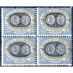 1931, Segnatasse, Mascherine, 20 Cent. su 5 Cent....