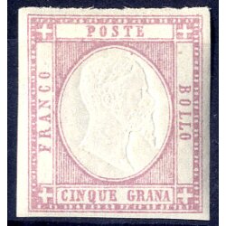 1852, 5 Cent. giallo arancio, usato (Sass. 1 / 275,-)