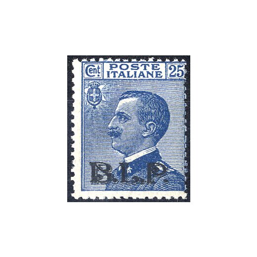 1922/23,25 Cent. azzurro, gomma integra, firm. Diena (Sass. 8 / 175,-)
