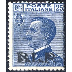 1922/23,25 Cent. azzurro, gomma integra, firm. Diena...