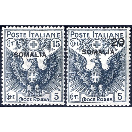 1906, Croce Rossa, 4 valori, gomma integra (Sass. 19-22 / 1000,-)