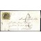 1852, 3 Baj. giallo cromo su lettera da Roma 18.9.1863 per Foligno, splendida, tassa "2" sul fronte (Sass. 4A / 900,-)