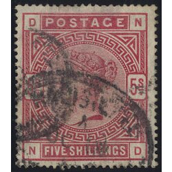1883, 5 Sh rosalila, d&uuml;nn im oberen Rand, Mi. 83 a...