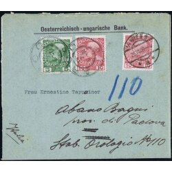 1908, Nachsendebrief von Wien 26.7.1909 nach Arco mit ANK...