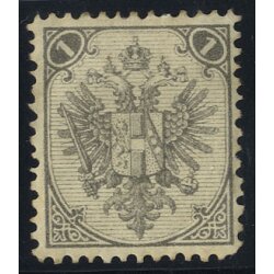 1890, Steindruck, 1 Kr. grau, LZ 12, nat&uuml;rliche...