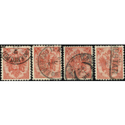 1895, Buchdruck, 5 Kr. rot, Platte III, Lz 10 1/2- 12...