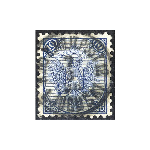 1895, Buchdruck, 10 Kr. blau, LZ 10 1/2, &quot;Kreuzchentype&quot;, (Mi. 5II/IIA- ANK 6II)
