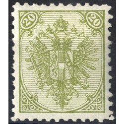 1895, Buchdruck, 20 Kr. oliv, LZ 10 1/2, (Mi. 8IIA- ANK...