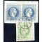1867, 3 Soldi + Paar 10 Soldi auf Briefst&uuml;ck mit Stempel von Smirne, gepr&uuml;ft Goller (ANK 2I+4I)