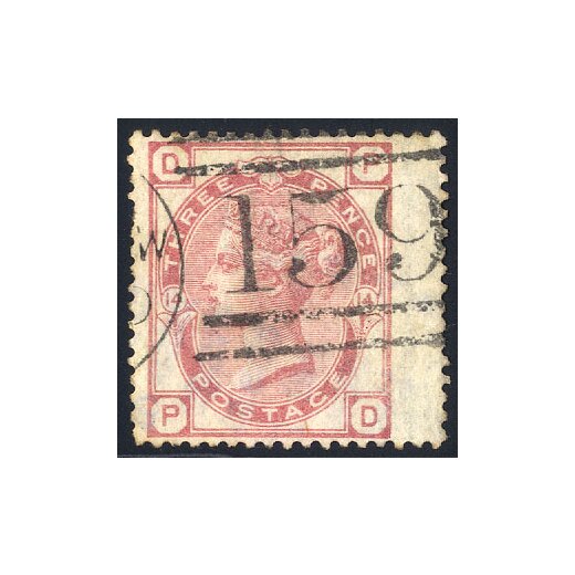 1873, 3 d. plate 14, Unif. 51 SG 144 / 75,-