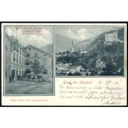 1901, Landeck, Lithokarte vom 16.8.1901 nach Feldkirch...