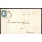 1861, "BREGENZ 5 / 12", Einkreisstempel auf 15 Kr. blau auf Brief nach Verona (Mü. 313d)