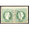 1874, "RANKWEIL 23 / 6 / 74", Fingerhutstempel auf Paar 3 Kr. auf Ausschnitt (Ros? 1)