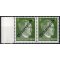 1945, 5 (Pfg.) grasgrün, Aufdruckabart "kurzes i" im Paar mit Normalmarke, ANK 660
