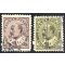 1903/08, Eduard VII, 10 C. purpur und 20 C. bronzegr&uuml;n, Mi. 81,82