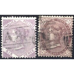 1860/70, Viktoria, 6 P lila, 1 Sh braun, Mi. 5,6