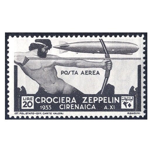 1933, Crociera Zeppelin, sei valori, gomma integra (Sass, A12-17 / 300,-)